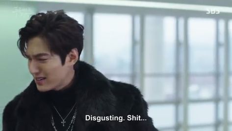 Lee Min Ho as Heo Joon Jae  Legenf of the Blue Sea Disgusting Shet Kdrama, Heo Joon Jae, Korean Memes, Legend Of The Blue Sea, Disgusted Face, Terrible Jokes, Funny Yugioh Cards, Funny Poses, Kdrama Memes