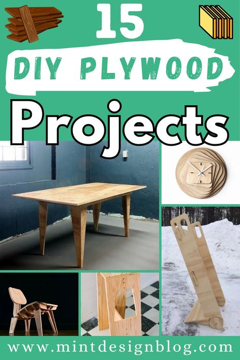 15 DIY Plywood Projects Diy Plywood Projects, Diy Bunk Beds Plans, Arm Crochet, Plywood Diy, Electric Bike Diy, Wall Clock Kits, Plywood Projects, Diy Bunk Bed, Bed Plans