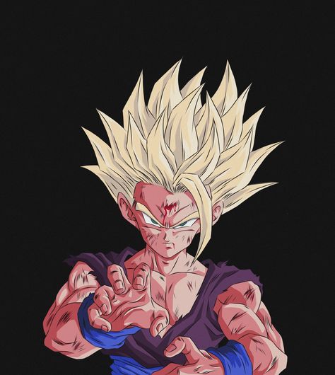 Teen Gohan Wallpaper, Ssj2 Gohan, Gohan Wallpaper, Teen Gohan, Gohan Ssj2, Image Dbz, Dragon Ball Painting, Hedgehog Art, Dragon Ball Super Manga