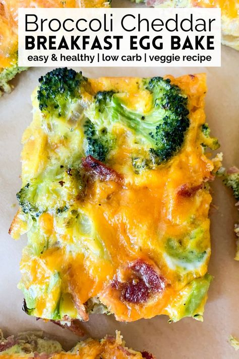 Healthy Egg Bake, Bacon Egg Bake, Veggie Egg Bake, Breakfast Egg Bake, Breakfast Egg Casserole, Baked Eggs Recipe, Healthy Breakfast Recipe, Egg Bake, Breakfast Casserole Easy