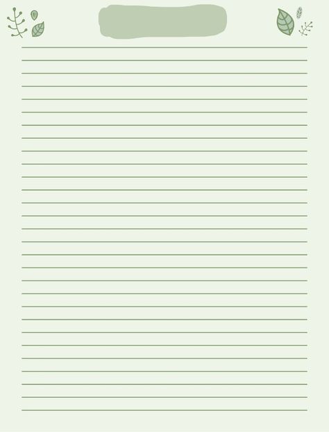 Soft Green Notes - Notability Gallery Notes Template For School, Aesthetic Writing Template, Green Notes Ideas, Good Notes Aesthetic Template, Good Notes Pages Templates, Cute Note Paper Aesthetic, Cute Note Printable, Notes Templates Aesthetic, Cute Goodnotes Templates