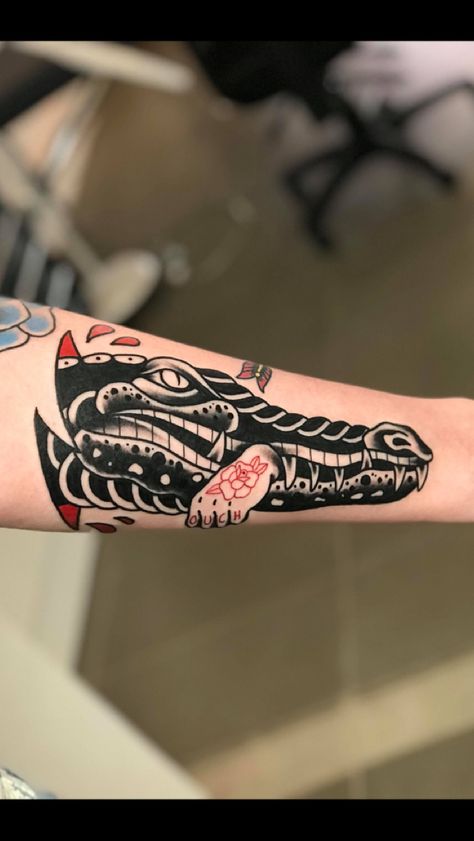 Traditional Armadillo Tattoo, Miscellaneous Tattoos, Alligator Tattoo, Crocodile Tattoo, Concept Tattoo, Australia Tattoo, Heavily Tattooed, Traditional Black Tattoo, Tattoo Trend