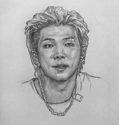 jimin is the reason to live ⁷ commissions open on Twitter: "namjooning #Namjoon #NAMJOONfanart #bts… " Taehyung's Art, Reason To Live, Sketches Of Love, Sketches Tutorial, Kpop Drawings, Portrait Sketches, Creative Painting, Bts Drawings, Realistic Art