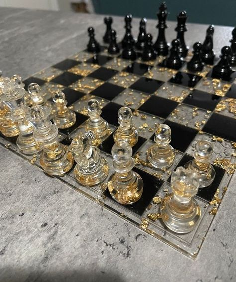 Glass Chess, Ali Hazelwood, Check Mate, Chess Board, Chess, Marble, Glass, Gold, On Instagram