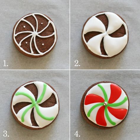 Really neat Website! She shows you how to decorate Christmas cookies and has lots of other great decorating ideas! Candy Decorated Cookies, Candy Cookies Decorated, Classic Christmas Treats, Cookies Cupcake, Chocolate Sugar Cookies, Winter Cookie, Sugar Cookie Designs, Xmas Cookies, Christmas Cookies Decorated