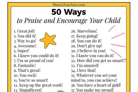 50 Ways to Praise and Encourage Your Child - Mama Teaches Praising Words, Teacher Comments, Letter Recognition Activities, Creative Lesson Plans, Report Card Comments, Class Teacher, Positive Comments, Letter Recognition, Study Hard