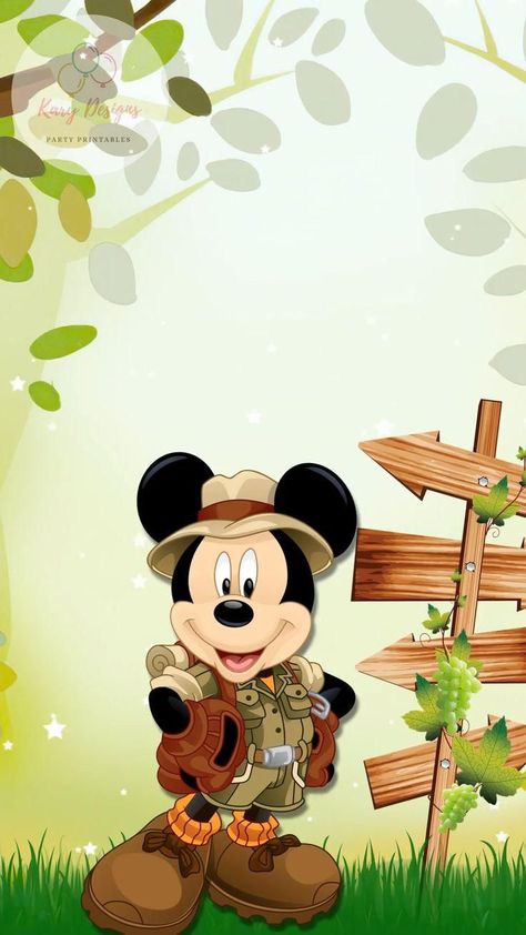 Mickey Mouse Digital Invitations, Safari Mickey Mouse Party Invitations, Mickey Mouse Safari Invitations, Safari Video Invitation, Mickey Safari Birthday, Safari Video, Mickey Mouse Videos, Mickey Invitations, Mickey Mouse Birthday Invitations