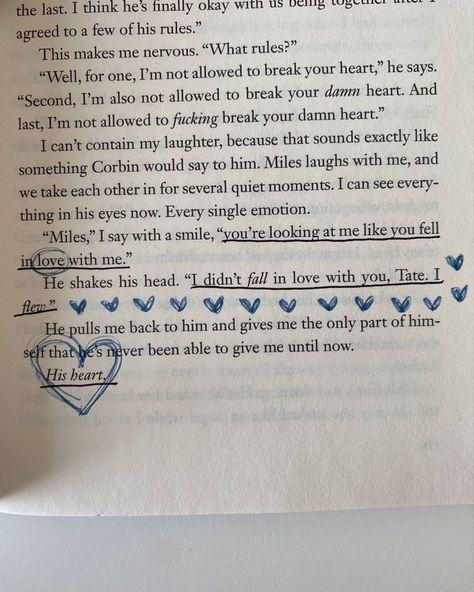 feeling. falling asleep. slowly. all at once.aesthetic. love u. moon. and back. sky. blue sky. aesthetic moon. aesthetic quote. end up. part. same ocean. the best part. my best part. cute. drawing hearts. best part of my day. flew. fall. ugly love. colleen hoover. Blue Aesthetic Books, Sky Aesthetic Moon, Colleen Hoover Quotes, Drawing Hearts, Blue Sky Aesthetic, Books Annotations, Reader Aesthetic, Book Lines, Annotated Books