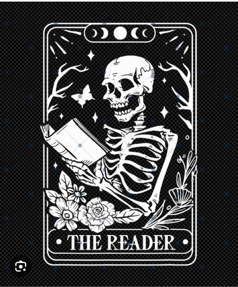 The Reader Tarot Card, Reading Tattoo, Skeleton Reading, Book Png, Png Skeleton, Card Png, Library Aesthetic, Modern Tattoos, Classy Tattoos