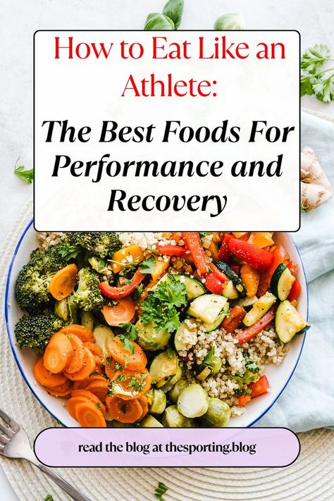 "Discover the winning formula for athletic success! 🏋️‍♂️🍽️ Learn how to eat like an athlete with our guide to the best foods for peak performance and rapid recovery. From nutrient-packed meals to optimal snacks, this comprehensive guide has you covered. Fuel your body the right way and unlock your full potential on the field, track, or gym. 🚴‍♀️🥗 Elevate your game with our expert tips on athlete nutrition. #AthleteFuel #PerformanceNutrition #FitnessFuel #RecoveryFood #EatLikeAnAthlete" Workout Recovery Food, Food For Fitness, Athlete Meal Plan, Athlete Food, Athlete Nutrition, Recovery Food, Protein Packed Meals, Simple Nutrition, Sports Website