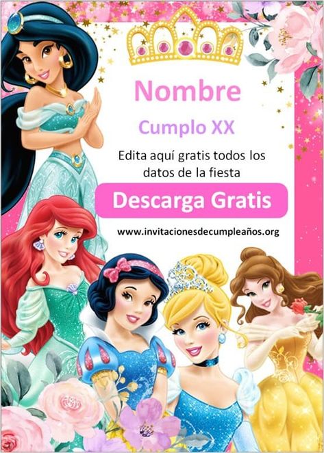 Invitaciones de Princesas cumpleaños Halloween Invitaciones, Baby Shower Invitaciones, Frozen, Disney