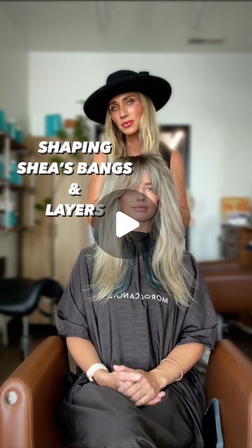 Cara Loren Bangs, Bardot Shag, Ombre With Bangs, Side Bangs With Layers, Bardot Fringe, Cute Japanese Hairstyles, Foil Placement, Bardot Bangs, Heart Shaped Face Hairstyles