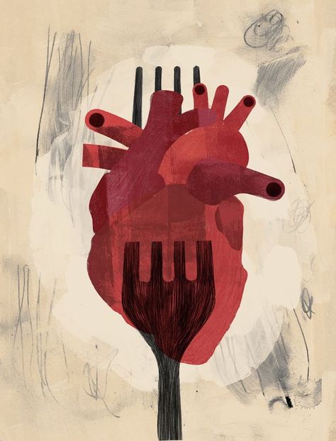 Keith Negley, Anatomical Heart Art, Heart Drawing, Anatomical Heart, Human Heart, Dark Heart, Trippy Art, Anatomy Art, Negative Space