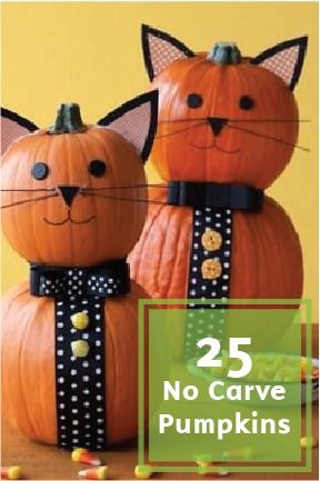 October is here and that means it’s pumpkin-carving time. These 25 Adorable No-Carve Pumpkin Ideas are a great way to include the little kiddos, and they’ll look so cute up on your porch as homemade house decor. Halloween Pumpkin Crafts, Imprimibles Halloween, Brownie Girl, No Carve Pumpkin Decorating, Carte Halloween, Easy Halloween Crafts, Halloween Pumpkins Carvings, Pumpkin Party, Pumpkin Halloween Decorations