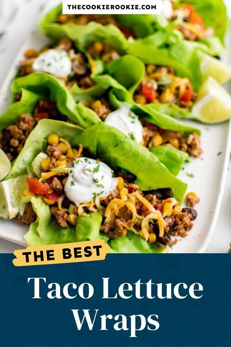 Looking for a healthy and flavorful dish for Cinco de Mayo? These Taco Lettuce Wraps are perfect! Boldly seasoned ground turkey, black beans, and corn are wrapped in lettuce for a light and filling entree. Loaded with Mexican flavors, they're a great option for a low-carb and gluten-free dinner. Pop over to my site for the recipe and enjoy it with your family and friends! Ground Turkey Lettuce Wraps, Seasoned Turkey, Turkey Taco Lettuce Wraps, Black Beans And Corn, Lettuce Wraps Recipe, Beef Recipe Instant Pot, Taco Lettuce Wraps, Lettuce Tacos, Turkey Lettuce Wraps