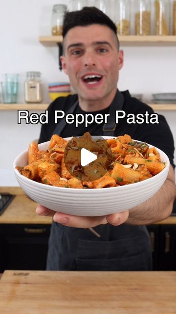 Nico Pallotta on Instagram: "Roasted Red Pepper Pasta ⭐️ GET RECIPE: https://theplantbasedschool.com/red-pepper-pasta/ The smokey sweetness of roasted bell peppers blended with nutty almonds, sweet and tangy tomatoes, aromatic garlic, and fruity olive oil make the red pepper sauce irresistible. We promise you'll find yourself scooping out the sauce from the pan while no one's looking. It's that good! ❣️ Tip: to make this recipe even more delicious, add roasted or air-fried veggies like cauliflower, eggplant, or zucchini. ⭐️ INGREDIENTS: RED PEPPER SAUCE 12 ounces (350 grams) roasted red bell peppers jarred or home-roasted 1 small can (15 oz) (400 grams) tomatoes diced, crushed, whole, or puree ¾ cup (100 grams) almonds 1 tablespoon (30 grams) olive oil 1 teaspoon (5 grams) salt 1 clo Red Bell Pepper Pasta, Roasted Bell Peppers Oven, Pasta With Roasted Red Peppers, Roasted Red Pepper Ricotta Pasta, Stuffed Bell Pepers, Roasted Red Bell Pepper Pasta, Creamy Roasted Red Pepper Pasta, Roasted Red Pepper Alfredo, Roasted Pepper Sauce