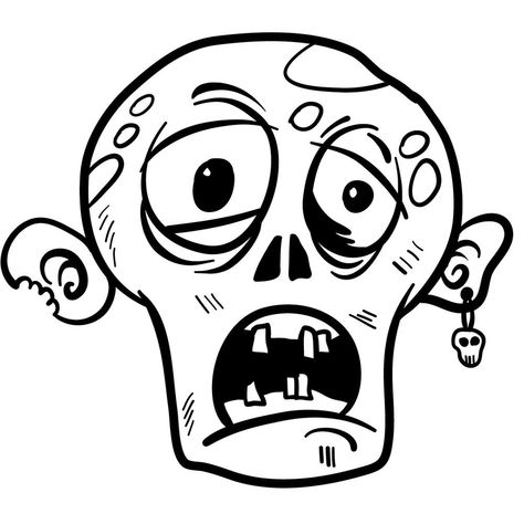 Zombie Face Drawing, Zombie Drawing Easy, Zombie Drawing, Simple Face Drawing, Zombie Drawings, Zombie Cartoon, Zombie Illustration, Zombie Face, Zombie Head