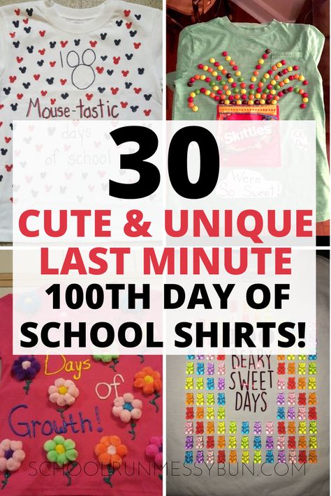 I was looking for a 100th day of school shirt for my daughter that wasn't overly complicated because were short on time. This was perfect, so many cute ideas! 100th Day Tshirt Ideas, School Shirt Ideas, 100th Day Of School Shirts, 100 Days Of School Project Kindergartens, 100 Day Project Ideas, Stay Aesthetic, 100 Day Shirt Ideas, 100days Of School Shirt, 100 Días De Clases