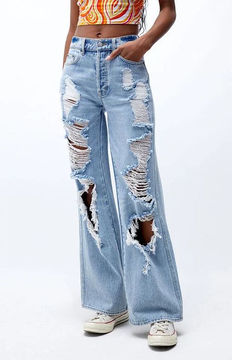 Baggy Ripped Jeans, High Waisted Baggy Jeans, Pacsun Jeans, All Jeans, Street Outfit, Baggy Jeans, High Rise Jeans, Dominican Republic, Denim Fabric