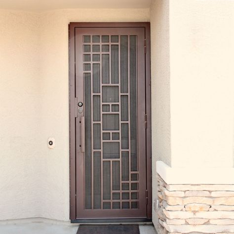 Iron Doors Modern, Grill Doors, Teralis Jendela, Security Door Design, Iron Security Doors, Modern Window Grill, Steel Gates, Home Window Grill Design, Porte In Ferro