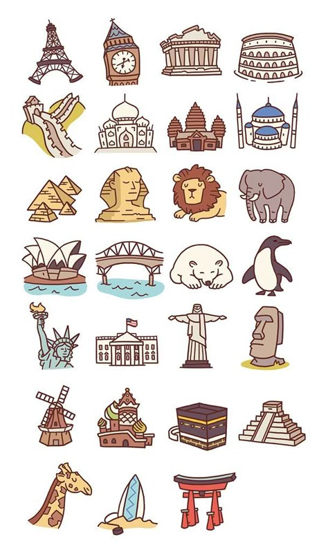 Sketch Note, Travel Drawing, Travel Icon, Journal Doodles, Journal Stickers, Travel Book, Kids Crafts, Travel Journal, Doodle Art