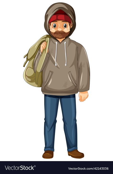 Homeless Man Drawing, Cartoon Character Illustration, Man Cartoon, Man Vector, Cartoon Character, Transparent Png, Character Illustration, Cartoon Characters, High Res