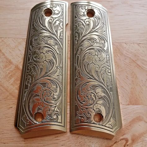 Custom Deep engraved brass 1911 grips #1911 #glock #1911grip #edc 1911 Custom, 1911 Grips, Buck Tick, June 21, Ticks, Kung Fu, Brass, On Instagram, Quick Saves