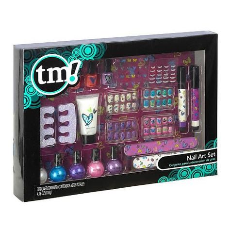 tm! Nail Art Set - Edgy - Toys R Us - Toys "R" Us | Nail art set, Makeup kit for kids, Nail art Nail Kit For Kids, Girl School Supplies, Minnie Mouse Toys, Makeup Kit For Kids, Shimmer Lip Gloss, Nail Art Set, Magical Jewelry, Nail Art Kit, Creative Nails