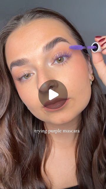 Purple Mascara Green Eyes, Purple Mascara, Purple Eyeshadow, Makeup Videos, Colorful Makeup, Green Eyes, Purple, Makeup, On Instagram