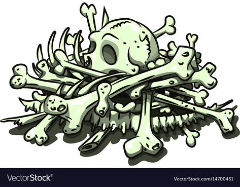 Tattoo Ideas Elephant, Bones Cartoon, Free Cartoon Images, Pile Of Bones, Elephant Tattoo Ideas, Bone Drawing, Cartoon Skull, Skulls And Bones, Skeleton Drawings