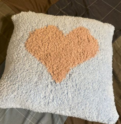 Fuzzy Heart Pillow Knitting Pattern - Our Daily Craft Pillow Knitting Pattern, Pillow Knitting, Make Your Own Pillow, Daily Crafts, Homemade Paint, Intarsia Knitting, Bottle Cozies, Handmade Gift Ideas, Gift Ideas For Kids