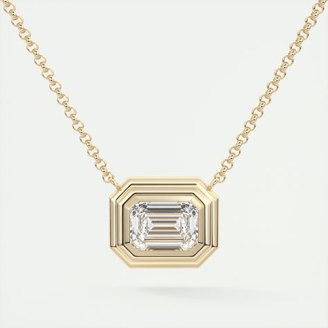 Chunky Deco Inspired Bezel Set Pendant The radiator brings all the delicious vintage-inspired chunkiness of our best selling signet to your neckline. A diamond forward twist on the forever-in-style coin pendant that looks great layered or solo. Complete the look with your choice of emerald cut diamond. Frank Darling, Diamond Pendants Designs, Diamond Pendants, Emerald Cut Diamond, Fancy Color Diamonds, Emerald Cut Diamonds, Pendant Design, Coin Pendant, Conflict Free Diamonds