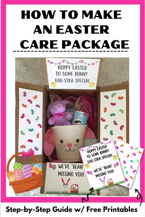 Easter Deployment Care Packages, Easter Box Ideas Care Packages, Easter Care Package Ideas, Easter College Care Package Ideas, Missionary Easter Package Ideas, Easter Boxes Care Packages, Easter Care Package College, College Gift Boxes, Easter Care Package