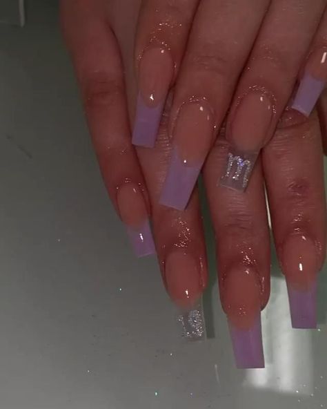 #ONLYKASHH Purple Acrylic Nails Square, Acrylic Nails Purple, Acrylic Nails Square, Purple Acrylic Nails, Long Acrylic Nail Designs, Drip Nails, Ombre Acrylic Nails, Cute Acrylic Nail Designs, Simple Acrylic Nails