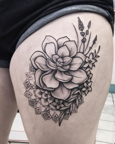 Succulent Tattoos, Ink Quotes, Succulent Tattoo, Tattoo Black And White, Cactus Tattoo, Birthday Tattoo, Tattoo Black, Cactus Design, Tattoo Inspo