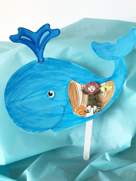 Jonah and the Whale Sunday School Lesson Plan | Fun365 Jonah Whale Craft, Preschool Jonah And The Whale Craft, Jonah And The Whale Activities, Jonah Bible Story, Jonah And The Whale Craft, Jonah Whale, Jonah Craft, Jonah Bible, Whale Craft