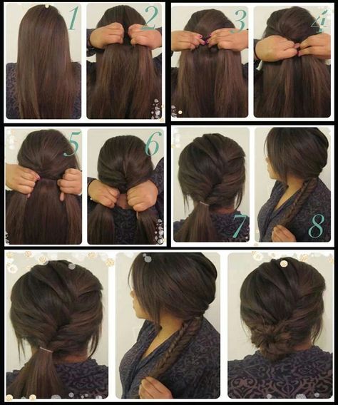 Pretty hair Ladies Hair Style, Disney Hairstyles, Hair Step By Step, Hairstyles Step By Step, Camping Hair, Hair Projects, Ladies Hair, Diy Braids, Step By Step Hairstyles