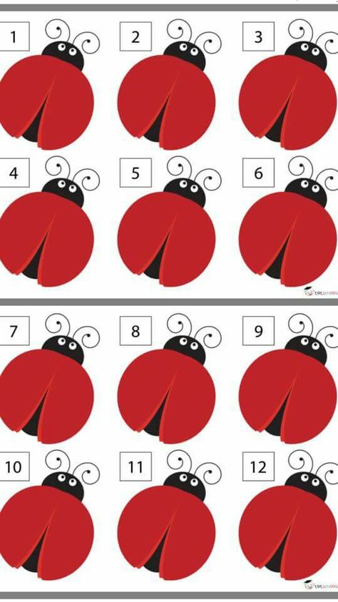 Ladybug Math, Insects Preschool, Kids Worksheets Preschool, Kindergarden Activities, Alphabet Activities Preschool, Math Activities Preschool, Toddler Learning Activities, Preschool Learning Activities, Preschool Math