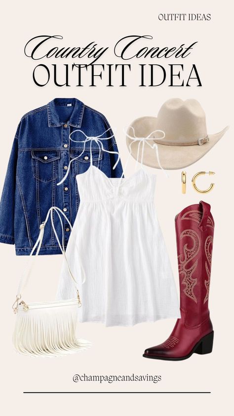 Looking for the perfect Country Outfit for your upcoming concert? This post has everything you need to create a chic Concert Outfit with timeless Women's Fashion staples. Whether you prefer dresses, denim, or something more relaxed, you'll find stylish ideas to stand out at any country concert. Edgy Concert Outfit, Classy Cowgirl Outfits, Chris Stapleton Concert, Western Chic Outfits, Country Music Concert Outfit, Rap Concert Outfit, Country Festival Outfit, Country Concert Outfit Ideas, Concert Outfit Rock