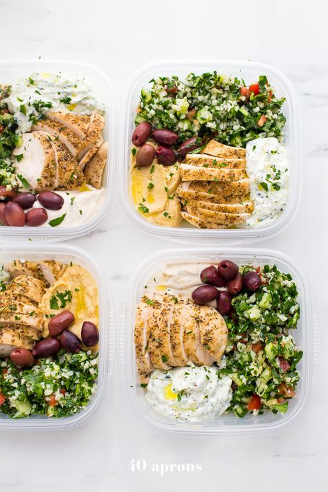 Greek Healthy Meal Prep Recipe (Paleo & Whole30 Meal Prep Options) Meal Prep Greek, Whole30 Meal Prep, Menu Sarapan Sehat, Paleo Meal Prep, Meal Prep For Beginners, Comidas Fitness, Baba Ganoush, Resep Diet, Meal Prep Bowls