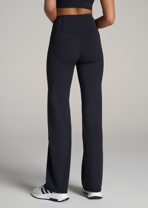 Find Your Balance: Wide-Leg Tall Pants for Women Style + Functionality = The Perfect Pair Our Balance Wide-Leg Tall Women's Pants are here to redefine casual and active wear for ladies over 5'9". With a perfect blend of polyester and spandex, these pants offer stretch, comfort, and style, all while ensuring they keep their shape, wash after wash. The high-rise fit and hidden pocket feature combine practicality with sleek design, making them your go-to for everything from yoga to brunch.• High-ri Cute Work Pants, Pants For Tall Women, 2024 Wardrobe, Teacher Fits, Scrubs Dress, Gym Tights, Find Your Balance, Work Pants Women, Women In Black