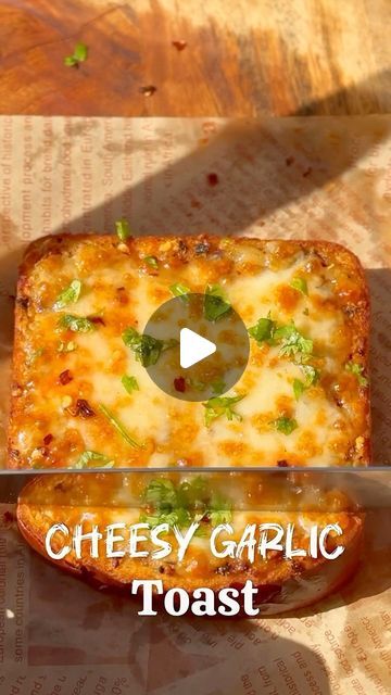 Varun Padiyankatil on Instagram: "RECIPE 🧈

Easy Cheesy Garlic Toast 🍞

*Butter : 4 tbsp(50 grams salted)
*Chilli flake : 1 Tbsp 
*Oregano : 1/2 Tsp 
(Mix all together no need to be fine paste, Make a thick paste, if it’s loose add more butter/you can use mixer or just fork and mash all together )
* Brioche Bread (or normal) 3-4 slices Max
*Give a nice thick layer coat on one side of bread
*Add chopped mozzarella cheese on top of breads as much as you want 
*Preheat Airfryer at 200 Deg.C
*Bake 3-5 minute (check at 3 min ) 
*Have it as it is or optionally brush with hot sauce and some chopped coriander leaves . 
.
.
.
.
.
#toast #bread #breakfast #instagood #foodie #foodblogger #foodinstagram #recipe #viral #breadtoast #likesforlike #doha #qatarfoodbloggers #healthyeating #reels #reelsins Western Dishes, Garlic Toast, Veg Snacks, Bread Breakfast, Spicy Snacks Recipes, Toast Bread, Brioche Bread, Bread Toast, Cheese Toast