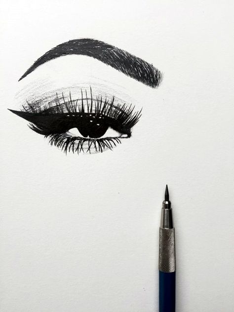 Hipster Drawing, Illusion Kunst, Tumblr Drawings, Sketchbook Pages, Hooded Eyes, Arte Inspo, A Pen, A Pencil, Chiaroscuro