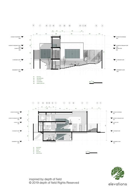 Revit Elevation Design, Revit Presentation, Architectural Elevations, Architectural Forms, Elevation Plan, Architecture Elevation, Revit Architecture, Architecture Board, Autodesk Revit