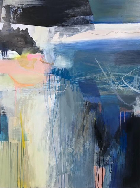 Alice Sheridan | Artists At Home Nonrepresentational Art, Alice Sheridan, Seascapes Art, Wild Swimming, Wax Art, Between Two Worlds, Abstract Landscapes, Fantasy Paintings, Abstract Art Landscape