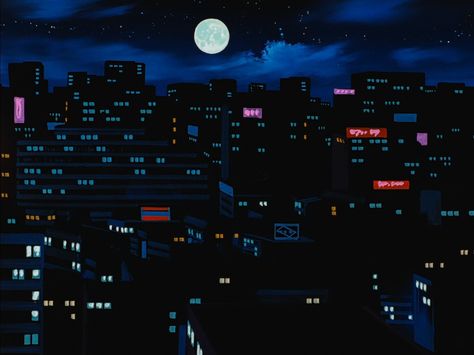 Anime 90s city 90s City, Space Anime, 80s Anime, Cityscape Wallpaper, Anime World, Anime City, Liminal Space, 90s Anime, Night City