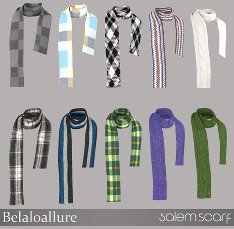 Sims 4 Cc Scarves, Sims 4 Cc Scarf Accessories, Sims Scarf Cc, Sims 4 Cold Weather Clothes, Sims 4 Neck Scarf, Sims 4 Belaloallure, Scarf Sims 4 Cc, Sims 4 Cc Earmuffs, Sims 4 Scarf Cc