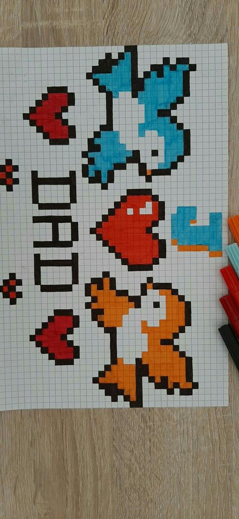 Petit Pixel Art, Pixel Art Difficile, Pixel Art Drawings, Pixel Art Disney, Pixel Art Simples, Grille Pixel Art, Pixel Kawaii, Modele Pixel Art, Graph Paper Designs