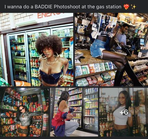 Corner Store Photoshoot, Photoshoot Set Up, Liquor Store Photoshoot, Gas Station Photoshoot Instagram, Bodega Photoshoot, Gas Station Pics, Gas Station Photoshoot, Shopping Photoshoot, Shop Photoshoot