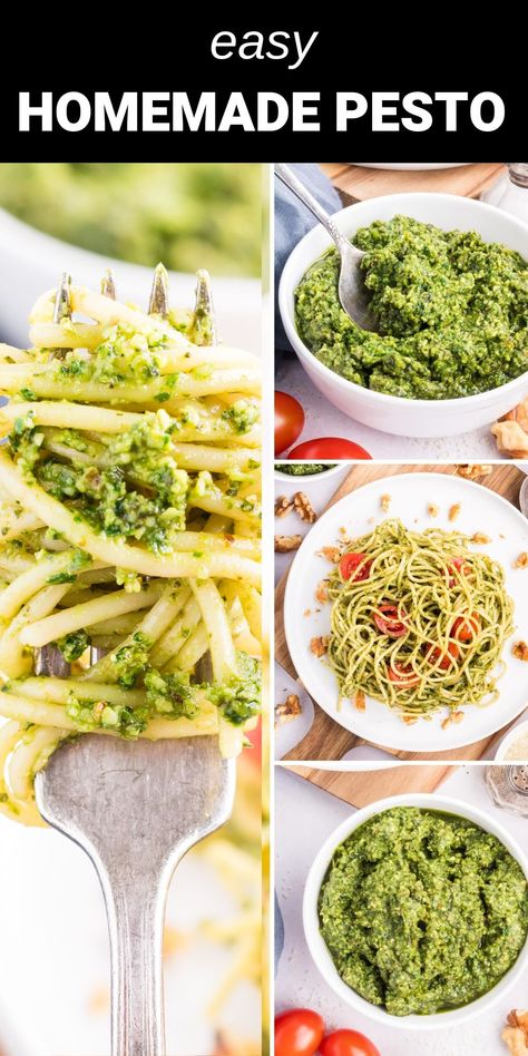 Homemade Pesto Amazing Easy Recipes, Homemade Pesto Recipe, Homemade Pesto Sauce, Homemade Pesto, Best Comfort Food, Homemade Italian, Dairy Free Options, Pesto Recipe, Toasted Walnuts